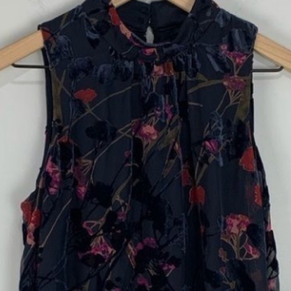 NWT Tommy Hilfiger mock neck velvet overlay shift dress - Picture 2 of 7